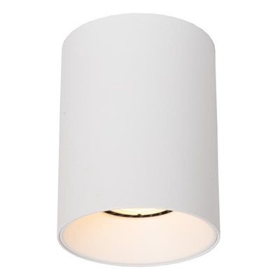 Lucide GERTI - Ceiling spotlight - Ø 8 cm - 1xGU10 - Interchangeable rings included - White | Essential