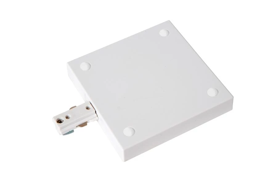 Lucide TRACK Alimentation - Système de rail monophasé / Éclairage sur rail - Simple/Double - Blanc(Extension) - allumé 1