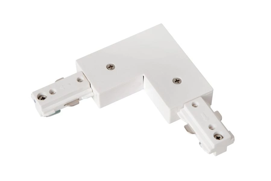 Lucide TRACK connecteur en L - Système de rail monophasé / Éclairage sur rail - Droit - Blanc (Extension) - allumé 1