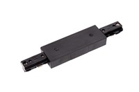 Lucide TRACK Alimentation - Système de rail monophasé / Éclairage sur rail - Double - Noir (Extension) allumé