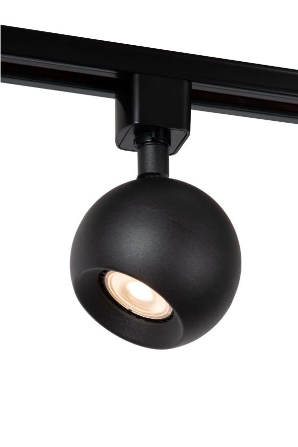 Lucide TRACK FAVORI Track spot - 1-circuit Track lighting system - 1xGU10 - Black (Extension) - turned on