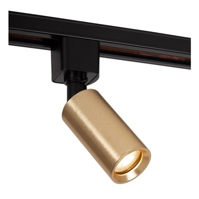 Lucide TRACK RITMO Foco de riel - Sistema de carril monofásico / Iluminación con rieles - 1xGU10/MR11 - Oro mate / Latón (Extensión)