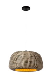 Lucide Premium MADUKA - Hanglamp - 1xE27 - Bruin aangezet 3