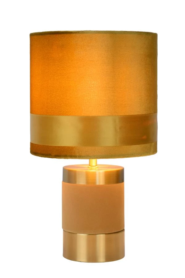 Lucide EXTRAVAGANZA FRIZZLE - Table lamp - Ø 18 cm - 1xE14 - Yellow - turned on 4