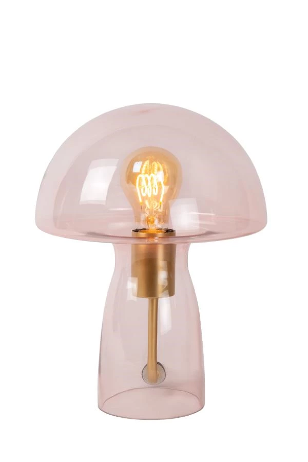 Lucide FUNGO - Lampe de table - 1xE27 - Rose - allumé 6