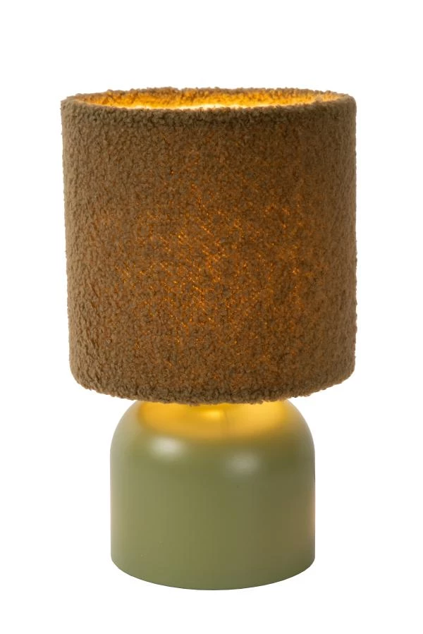 Lucide WOOLLY - Lampe de table - Ø 16 cm - 1xE14 - Vert - allumé 3