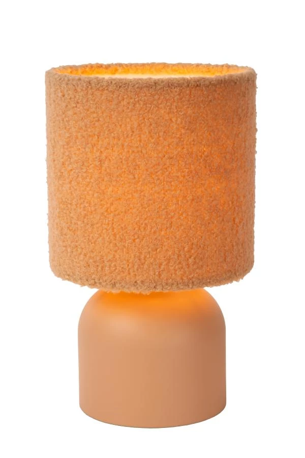 Lucide WOOLLY - Lampe de table - Ø 16 cm - 1xE14 - Jaune Ocre - allumé 4