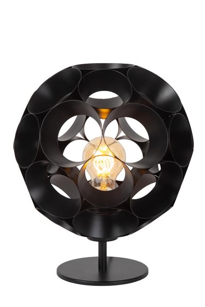 Lucide HANNELORE - Lampe de table - Ø 25 cm - 1xE27 - Noir