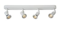 Lucide JASTER-LED - Plafondspot - LED - GU10 - 4x5W 2700K - Wit aangezet 1