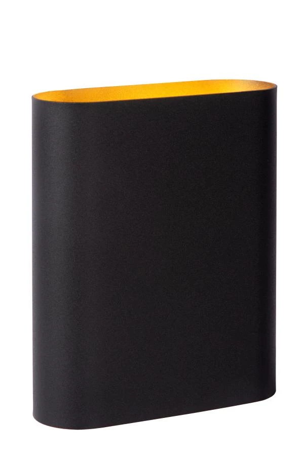 Lucide OVALIS - Lámpara de pared - 2xE14 - Negro - encendido