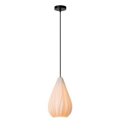 Lucide CINZIA - Pendant light - Ø 18,3 cm - 1xE27 - White