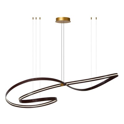 Lucide SLALOM - Pendant light - LED Dim. - CCT - 1x80W 2200K/4000K - Coffee | Premium