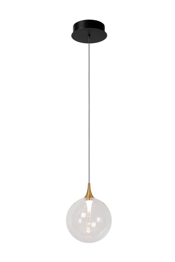 Lucide Premium GISELA - Pendelleuchten - Ø 16 cm - LED - 1x5W 2700K - Transparent - eingeschaltet