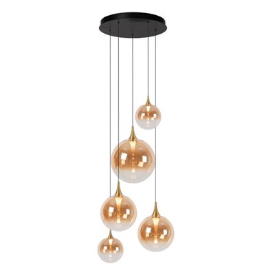 Lucide GISELA - Suspension - Ø 57 cm - LED Dim. - 2700K - Avec module LED remplaçable - Ambre - Premium