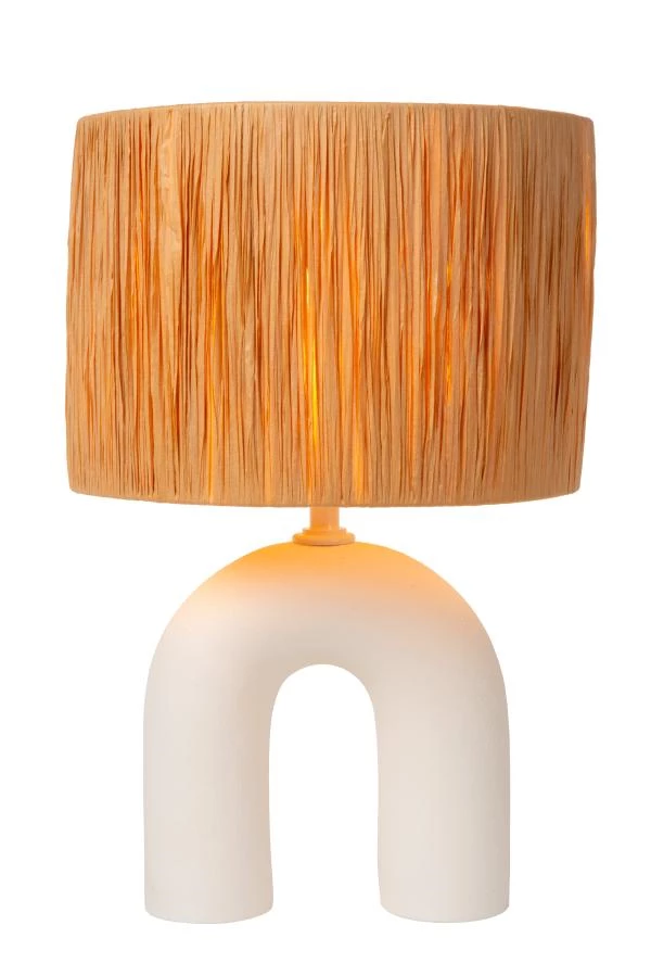 Lucide RONDA - Lampe de table - 1xE27 - Blanc - allumé 1