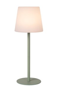 Lucide TYON - Lampe de table Rechargeable Intérieur/Extérieur - Batterie/Piles - LED Dim. - 1x2W 2700K - IP65 - Vert allumé 3