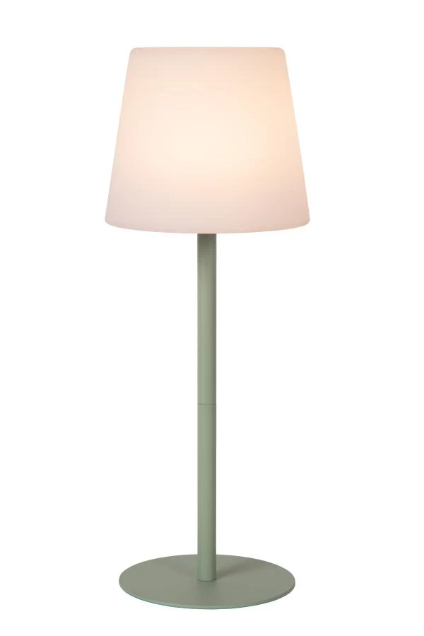 Lucide TYON - Lampe de table Rechargeable Intérieur/Extérieur - Batterie/Piles - LED Dim. - 1x2W 2700K - IP65 - Vert - allumé 3