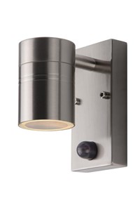 Lucide ARNE-LED IR - Wandspot / Wandlamp Binnen/Buiten - Ø 6,3 cm - LED - GU10 - 1x5W 2700K - IP44 - Beweging & dag/nacht sensor - Mat chroom aangezet 2