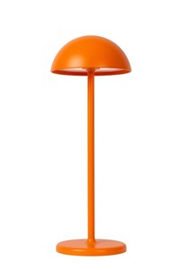 Lucide JOY - Lámpara de mesa Recargable Dentro/Fuera - Batería/acumulador - Ø 12 cm - LED Regul. - 1x1,5W 3000K - IP54 - Naranja encendido 3