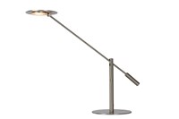Lucide ANSELMO - Lampe de bureau - LED Dim. - 1x9W 3000K - Chrome Dépoli allumé 2