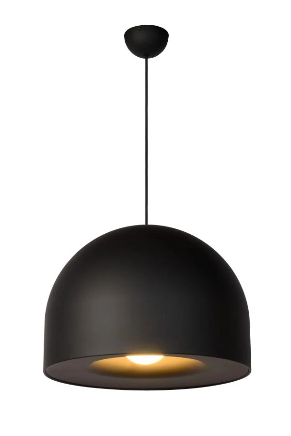 Lucide Premium AKRON - Suspension - Ø 50 cm - 1xE27 - Noir - allumé
