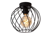 Lucide DANZA - Plafonnière - Ø 25 cm - 1xE27 - Zwart aangezet