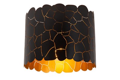 Lucide ALMELO - Lámpara de techo - Ø 25,5 cm - 1xE27 - Negro