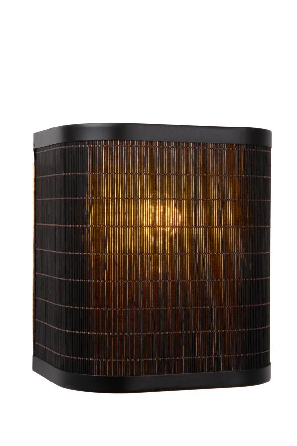Lucide TAGALOG - Wandlamp - 1xE27 - Zwart - aangezet