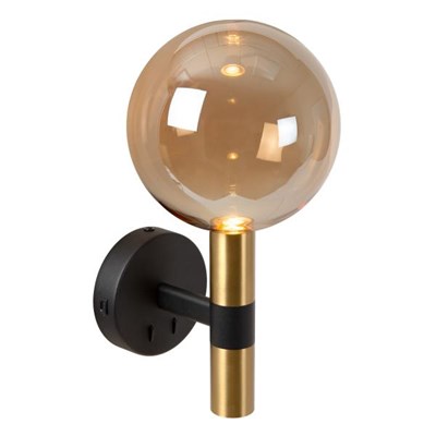 Lucide JOSIANE - Wandleuchte - Ø 18 cm - 1xG9 - Mit USB-Ladepunkt - Schwarz - Vibes