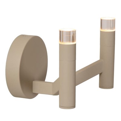 Lucide WELLINGTON - Wandleuchte - LED Dim. - G9 - 2x3W 2700K - Taupe - Vibes
