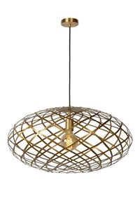 Lucide WOLFRAM - Pendelleuchten - Ø 65 cm - 1xE27 - Mattes Gold / Messing eingeschaltet 2