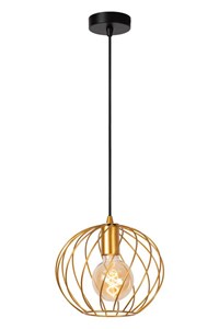 Lucide DANZA - Pendant light - Ø 25 cm - 1xE27 - Matt Gold / Brass turned on 2