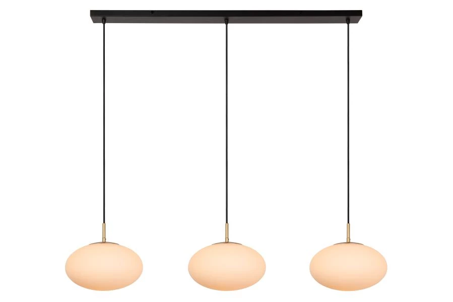 Lucide ELYSEE - Suspension - 3xE27 - Opalin - allumé 1