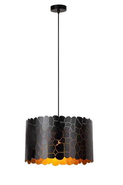 Lucide ALMELO - Lámpara colgante - Ø 40 cm - 1xE27 - Negro