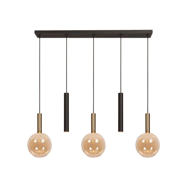 Lucide JOSIANE - Hanglamp - 7xG9 - Zwart | Vibes