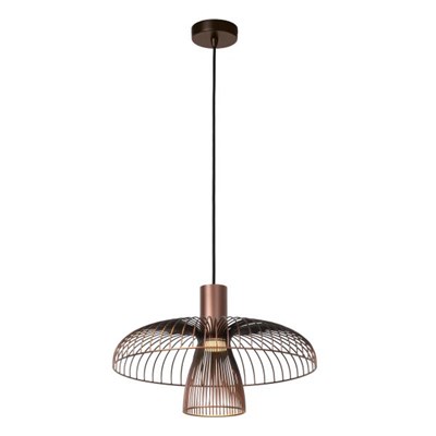 Lucide NIGELLA - Pendelleuchten - Ø 40,5 cm - 1xGU10 (MR16) - Kaffee - Essential