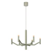 Lucide WELLINGTON - Pendant light - Ø 60 cm - LED Dim. - G9 - 2700K - Taupe - Vibes turned on 1