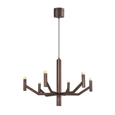 Lucide WELLINGTON - Pendelleuchten - Ø 60 cm - LED Dim. - G9 - 2700K - Kaffee - Vibes