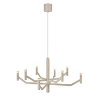 Lucide WELLINGTON - Pendant light - Ø 80 cm - LED Dim. - G9 - 2700K - Taupe - Vibes turned on 1