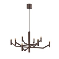 Lucide WELLINGTON - Pendant light - Ø 80 cm - LED Dim. - G9 - 2700K - Coffee - Vibes turned on 6