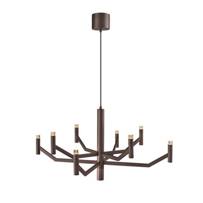 Lucide WELLINGTON - Pendelleuchten - Ø 80 cm - LED Dim. - G9 - 2700K - Kaffee - Vibes