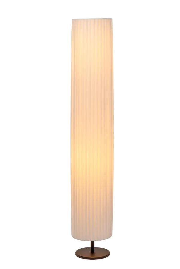 Lucide FOLD - Vloerlamp - Ø 20 cm - 2xE27 - Wit - aangezet 1