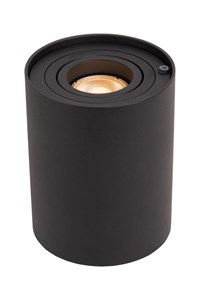 Lucide TUBE - Table lamp - Ø 9,6 cm- LED 3 StepDim - GU10 - 1x5W 2600K/2800K - Black turned on