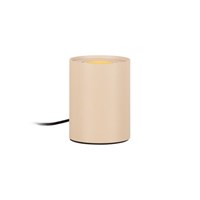 Lucide TUBE - Lampe de table - Ø 9,6 cm - LED 3 StepDim - GU10 - 1x5W 2700K - Taupe allumé 1