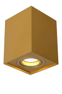 Lucide TUBE - Ceiling spotlight - 1xGU10 - Matt Gold / Brass turned on 2