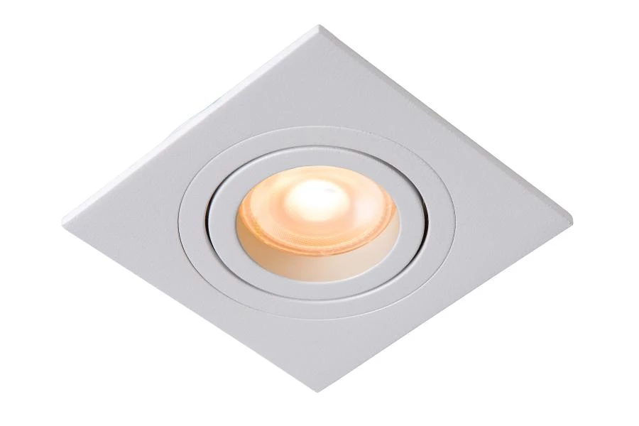 Lucide TUBE - Spot encastrable - 1xGU10 - Blanc - allumé 1