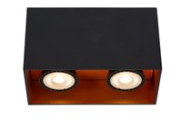 Lucide BIDO - Deckenstrahler - 2xGU10 - Schwarz eingeschaltet