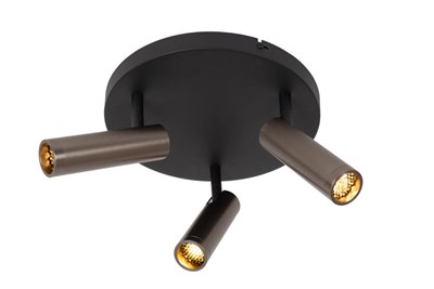 Lucide GRADO - Ceiling spotlight - Ø 25 cm - 3xGU10 (MR11) - Grey iron