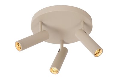 Lucide GRADO - Ceiling spotlight - Ø 25 cm - 3xGU10 (MR11) - Taupe