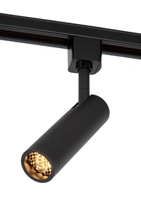 Lucide TRACK GRADO Foco de riel - Sistema de carril monofásico / Iluminación con rieles - 1xGU10(MR11) - Negro (Extensión) encendido
